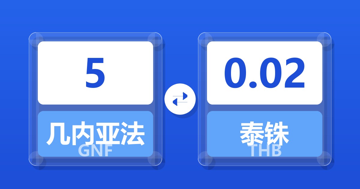 5几内亚法郎兑泰铢