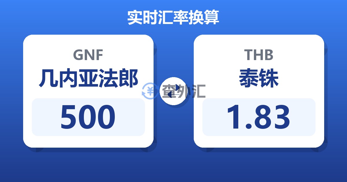 500几内亚法郎兑泰铢
