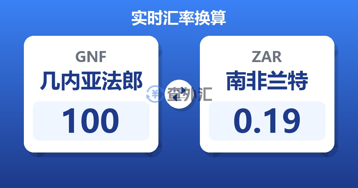 100几内亚法郎兑南非兰特