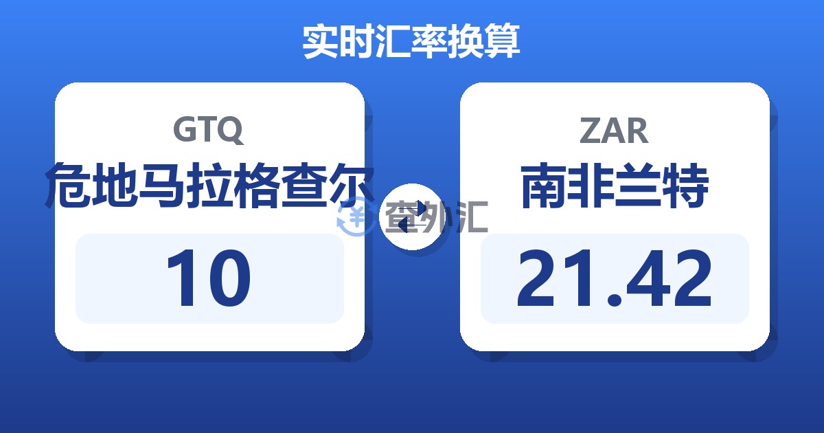 10危地马拉格查尔兑南非兰特