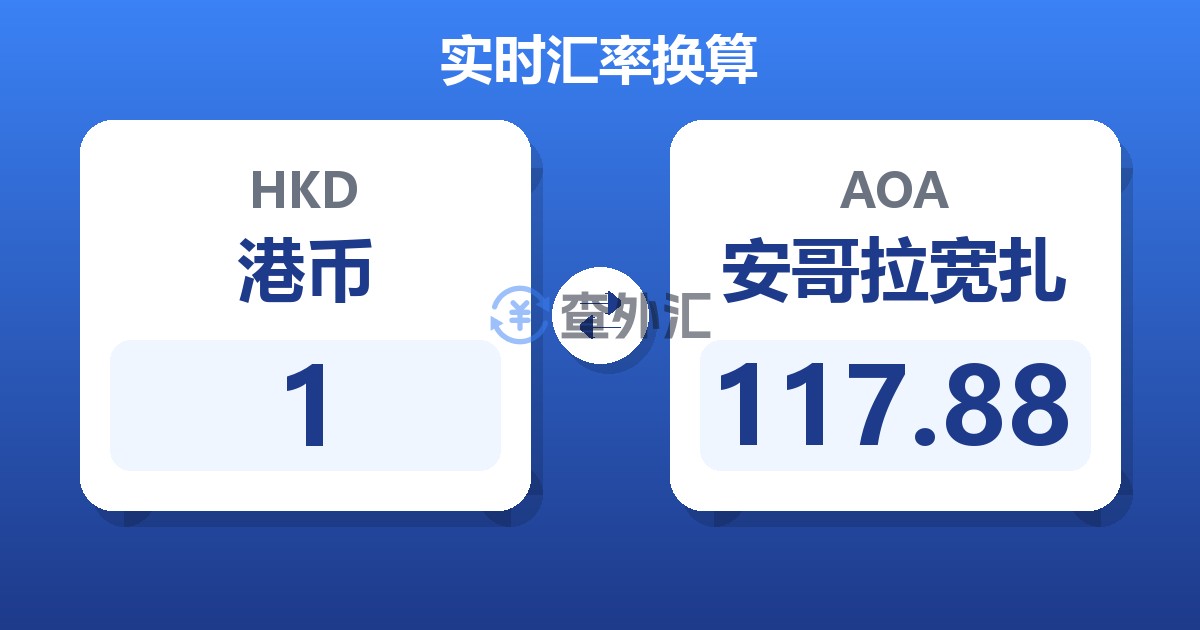 1港币兑安哥拉宽扎