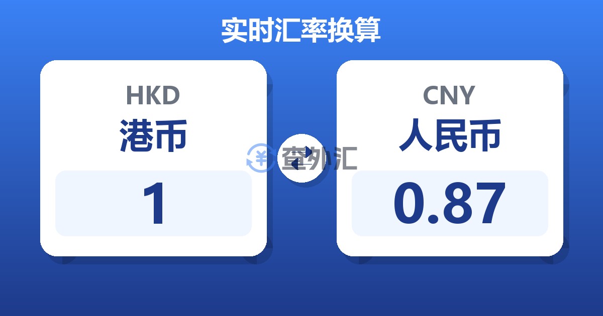 1港币兑人民币