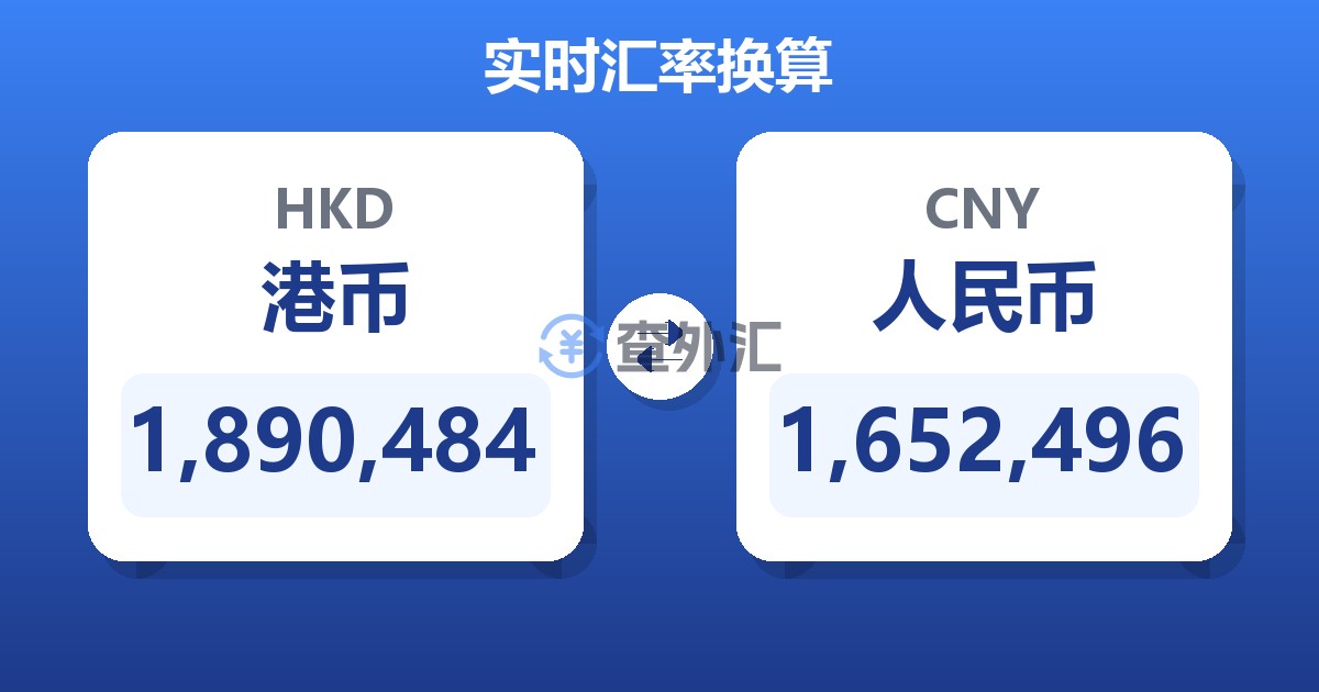 1,890,484港币兑人民币