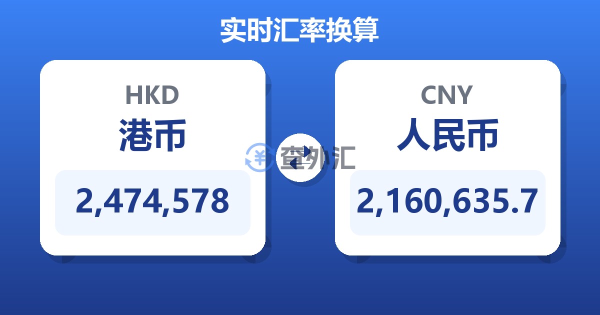 2,474,578港币兑人民币
