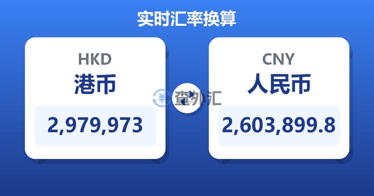 2,979,973港币兑人民币