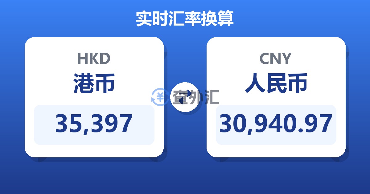 35,397港币兑人民币