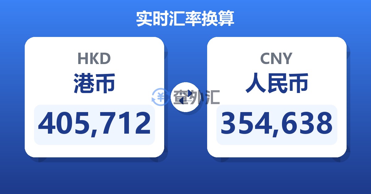 405,712港币兑人民币