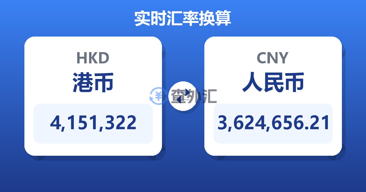 4,151,322港币兑人民币