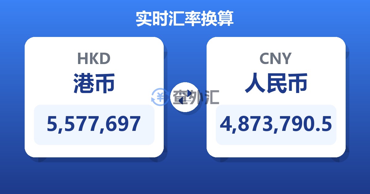 5,577,697港币兑人民币
