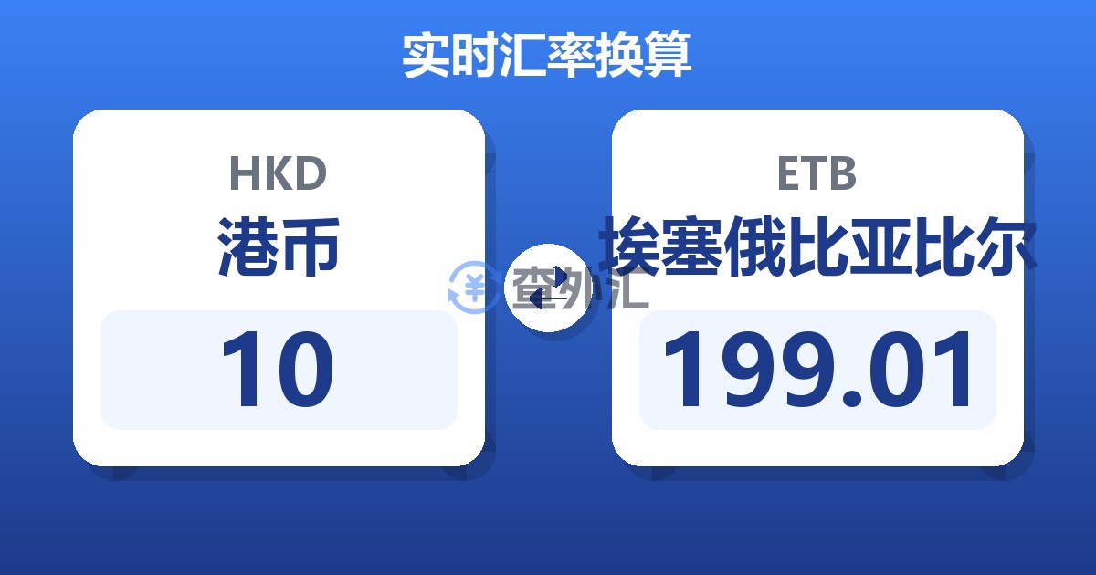 10港币兑埃塞俄比亚比尔