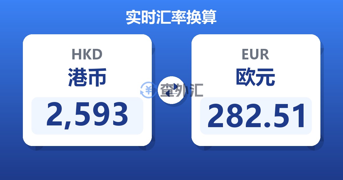 2,593港币兑欧元