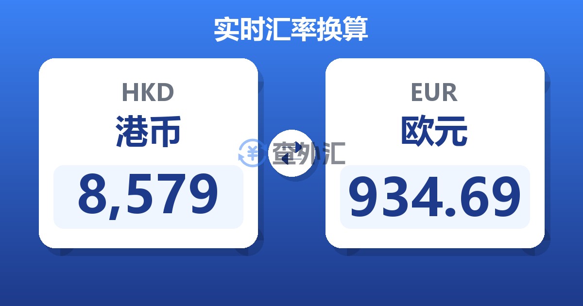 8,579港币兑欧元