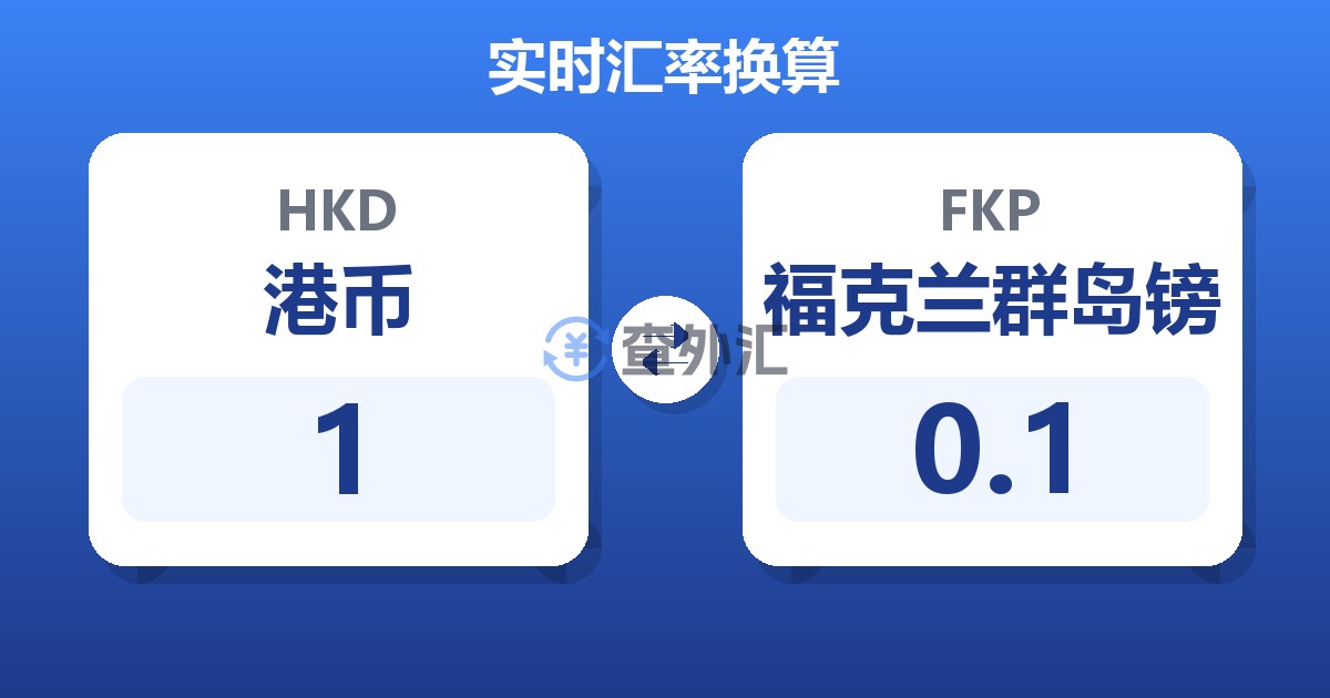 1港币兑福克兰群岛镑