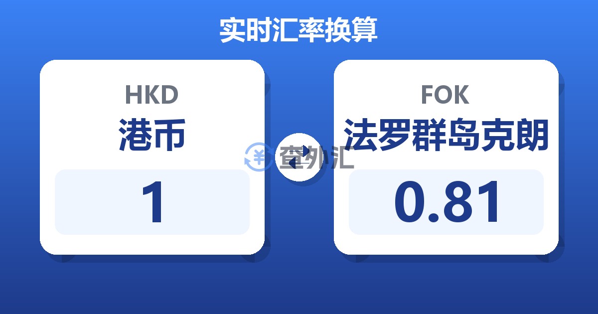 1港币兑法罗群岛克朗
