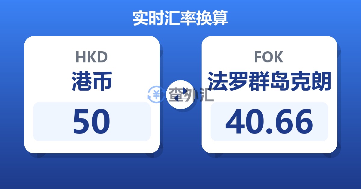50港币兑法罗群岛克朗