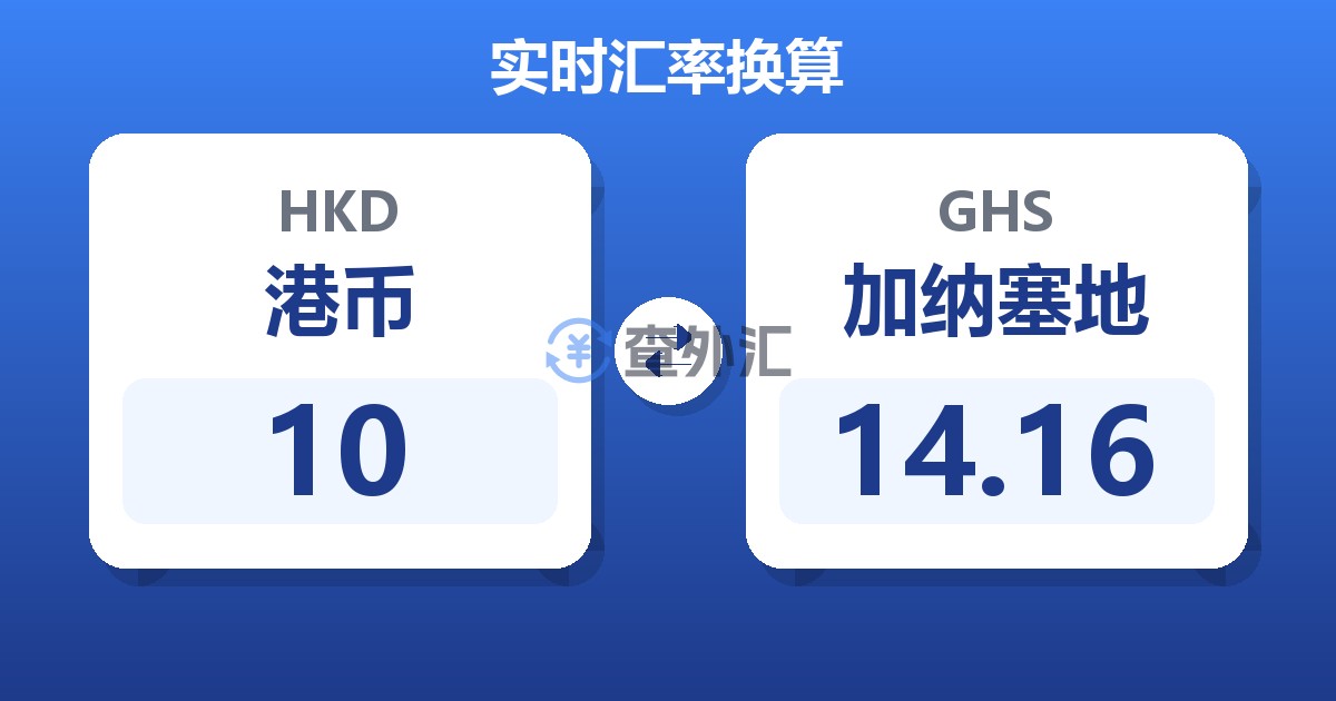 10港币兑加纳塞地