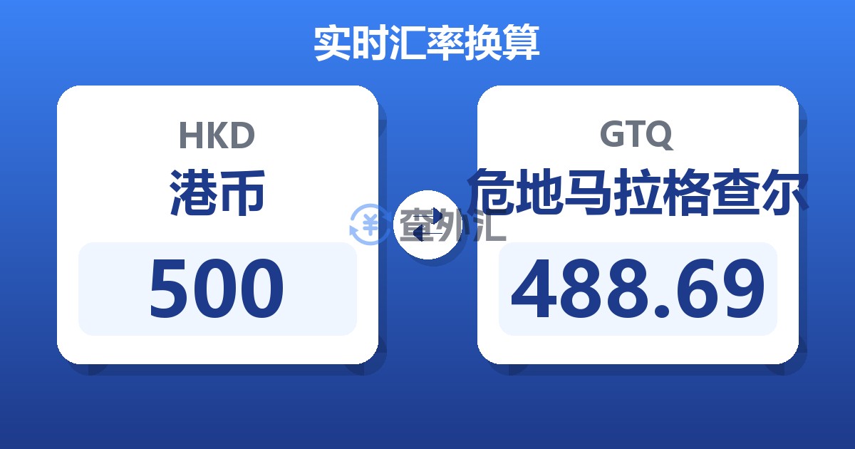 500港币兑危地马拉格查尔