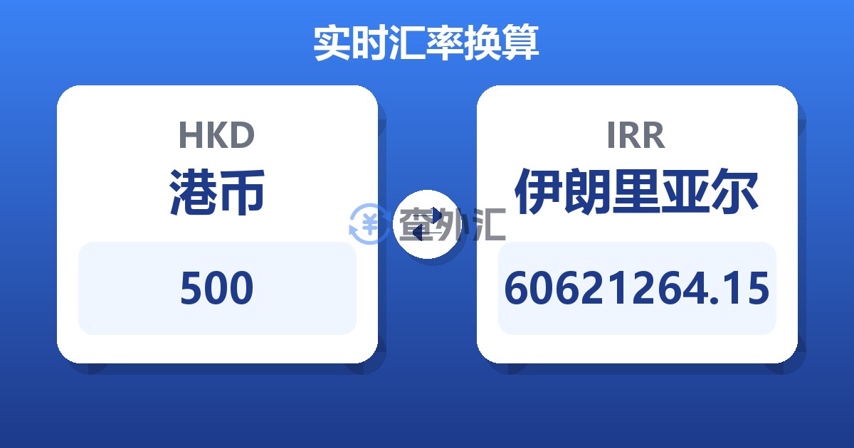 500港币兑伊朗里亚尔
