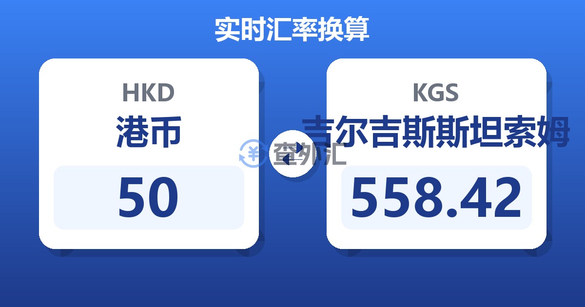 50港币兑吉尔吉斯斯坦索姆