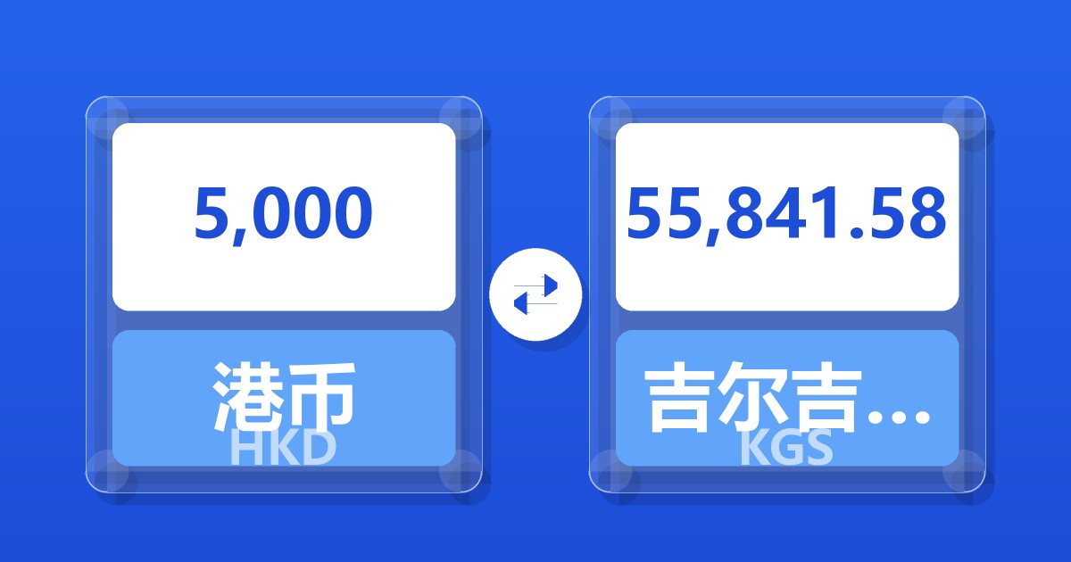 5,000港币兑吉尔吉斯斯坦索姆
