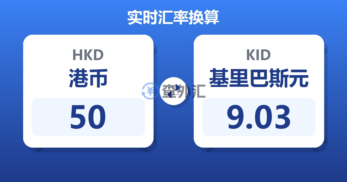 50港币兑基里巴斯元