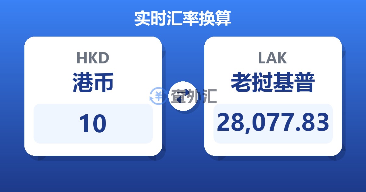 10港币兑老挝基普