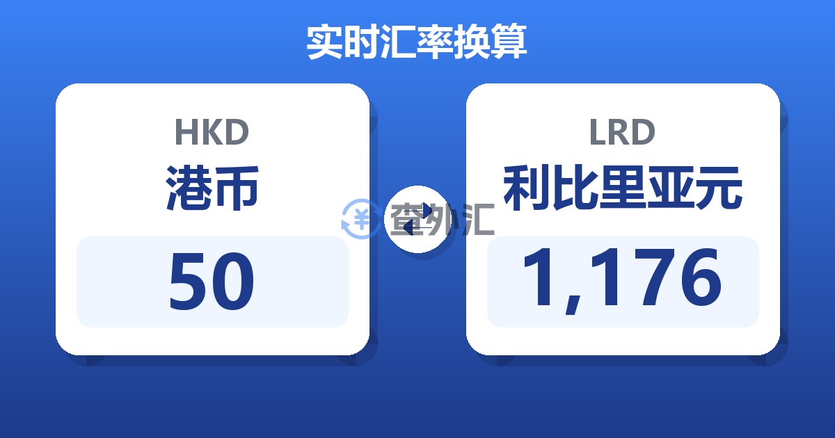 50港币兑利比里亚元