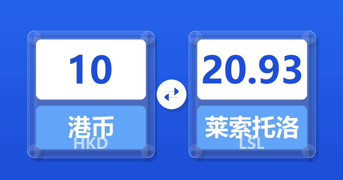 10港币兑莱索托洛蒂