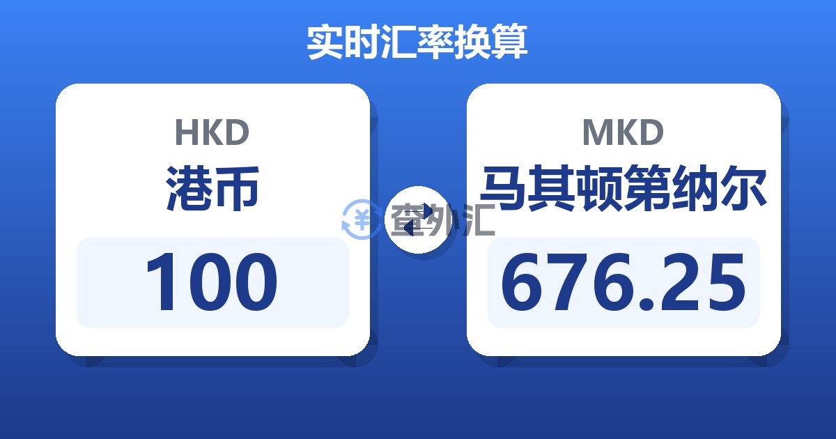 100港币兑马其顿第纳尔