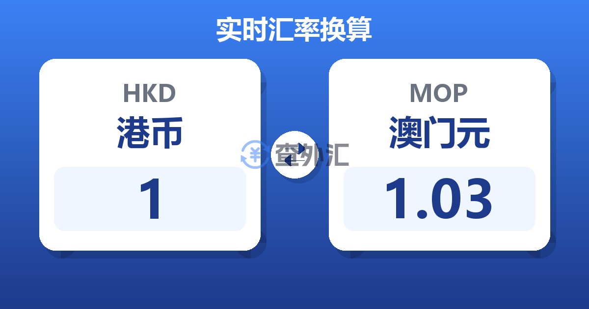1港币兑澳门元