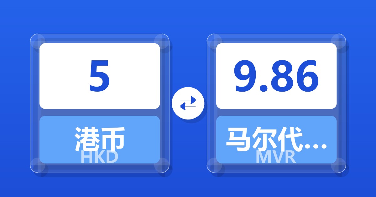 5港币兑马尔代夫拉菲亚