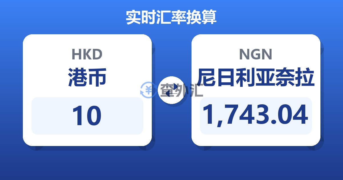 10港币兑尼日利亚奈拉