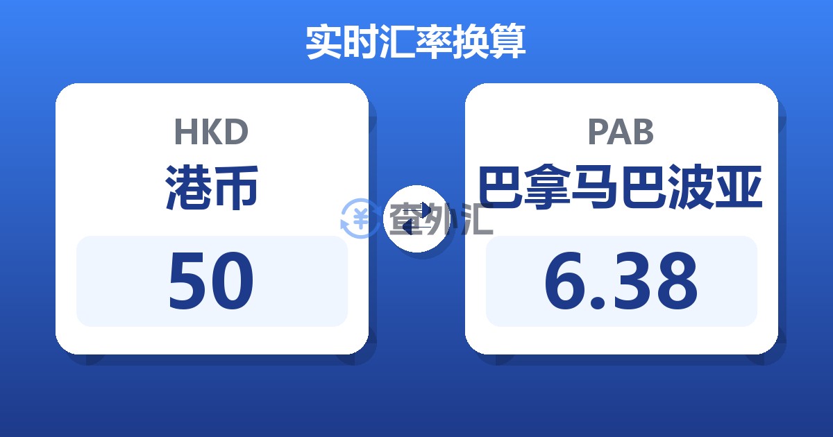 50港币兑巴拿马巴波亚