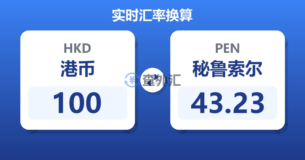 100港币兑秘鲁索尔