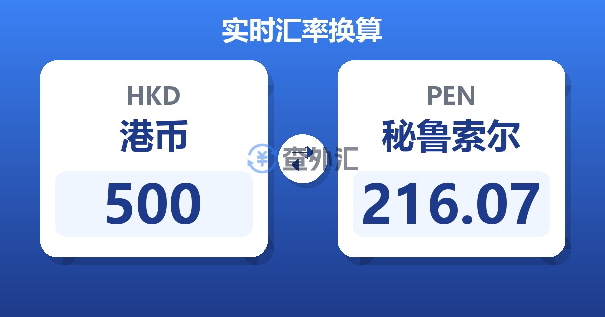 500港币兑秘鲁索尔