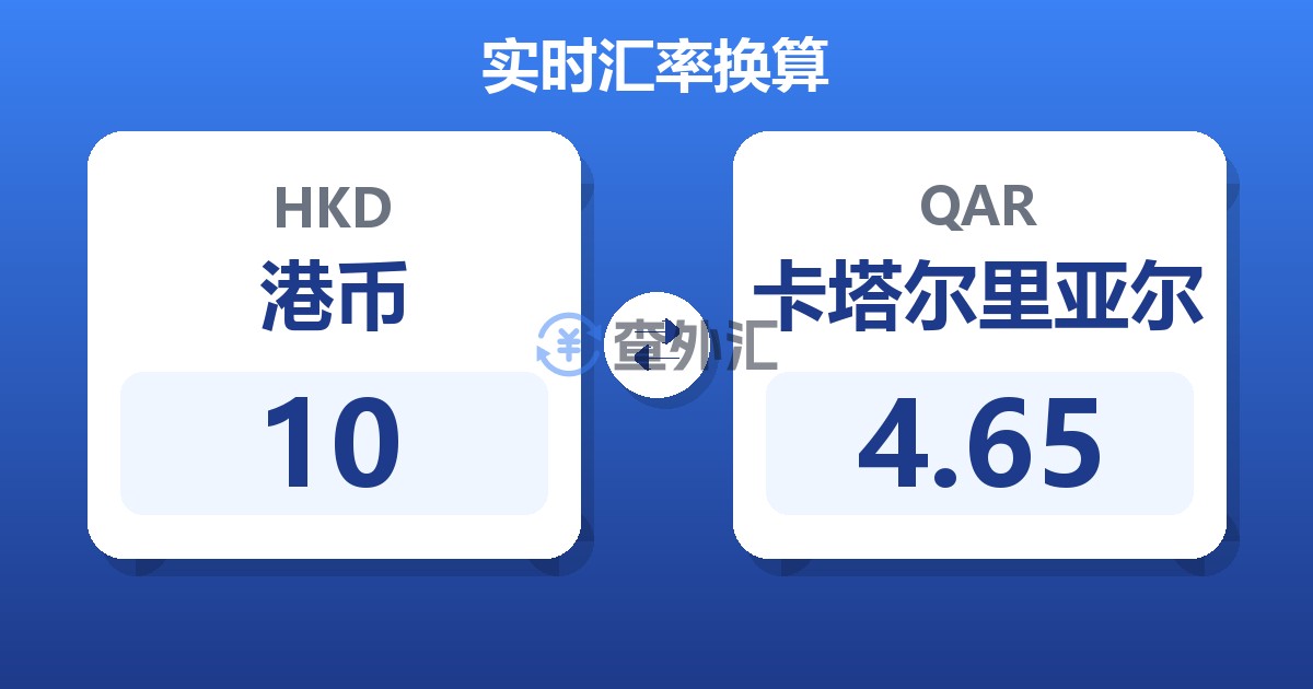 10港币兑卡塔尔里亚尔