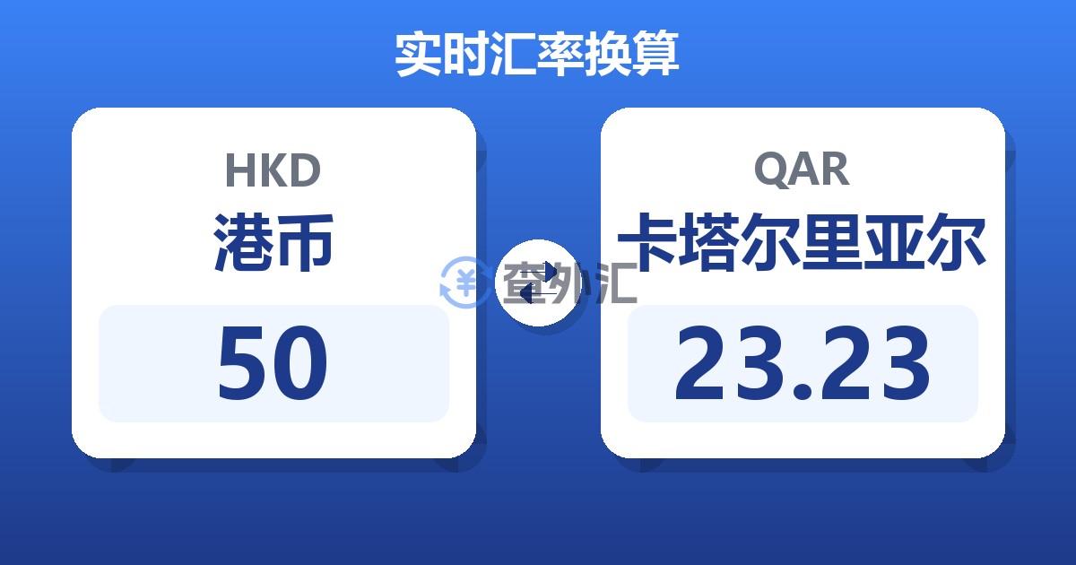 50港币兑卡塔尔里亚尔