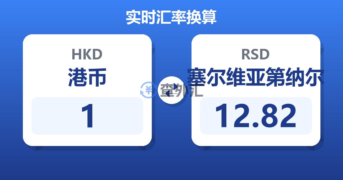 1港币兑塞尔维亚第纳尔