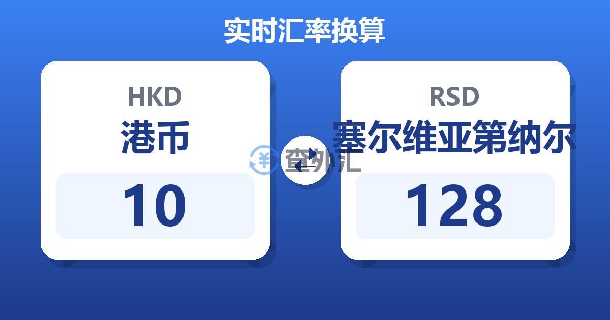 10港币兑塞尔维亚第纳尔