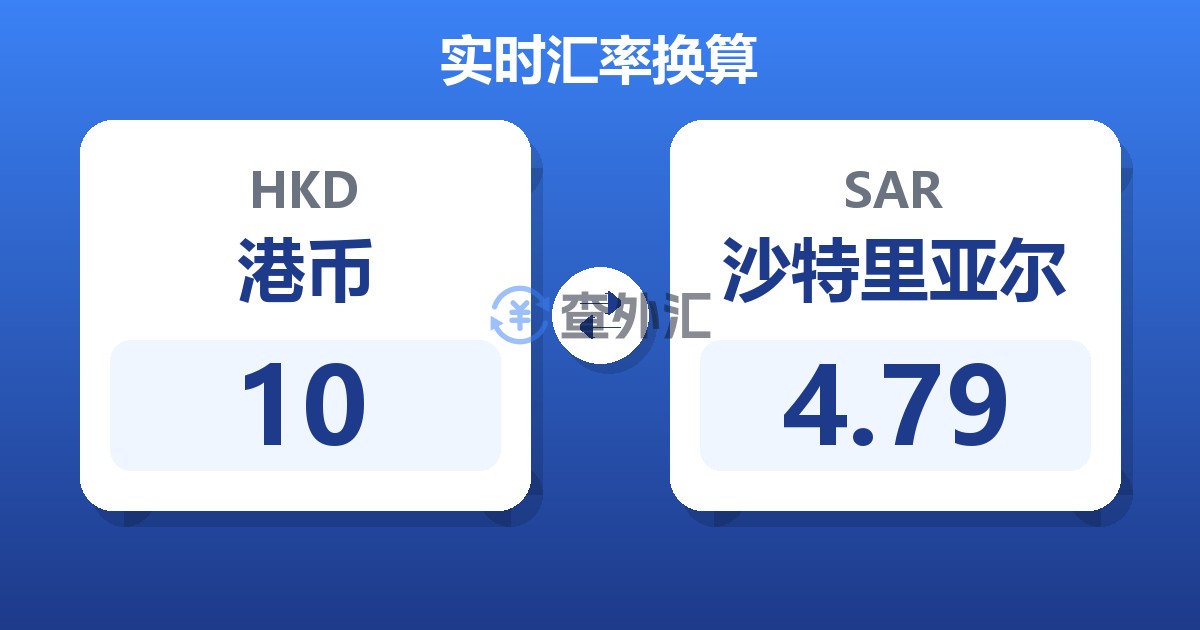 10港币兑沙特里亚尔