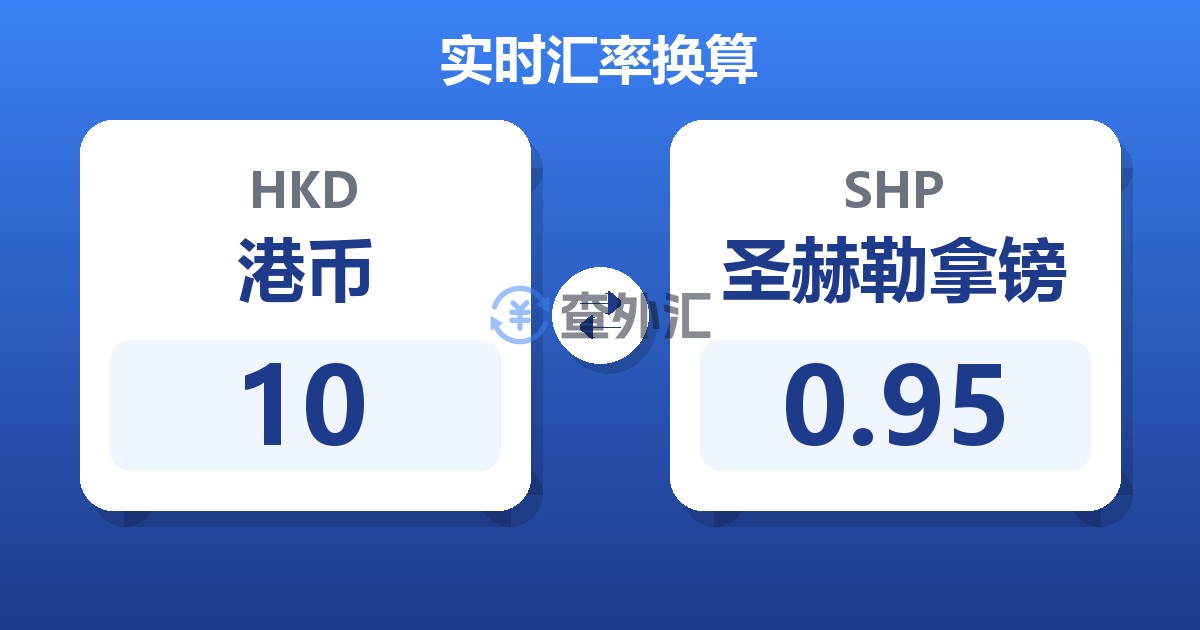 10港币兑圣赫勒拿镑