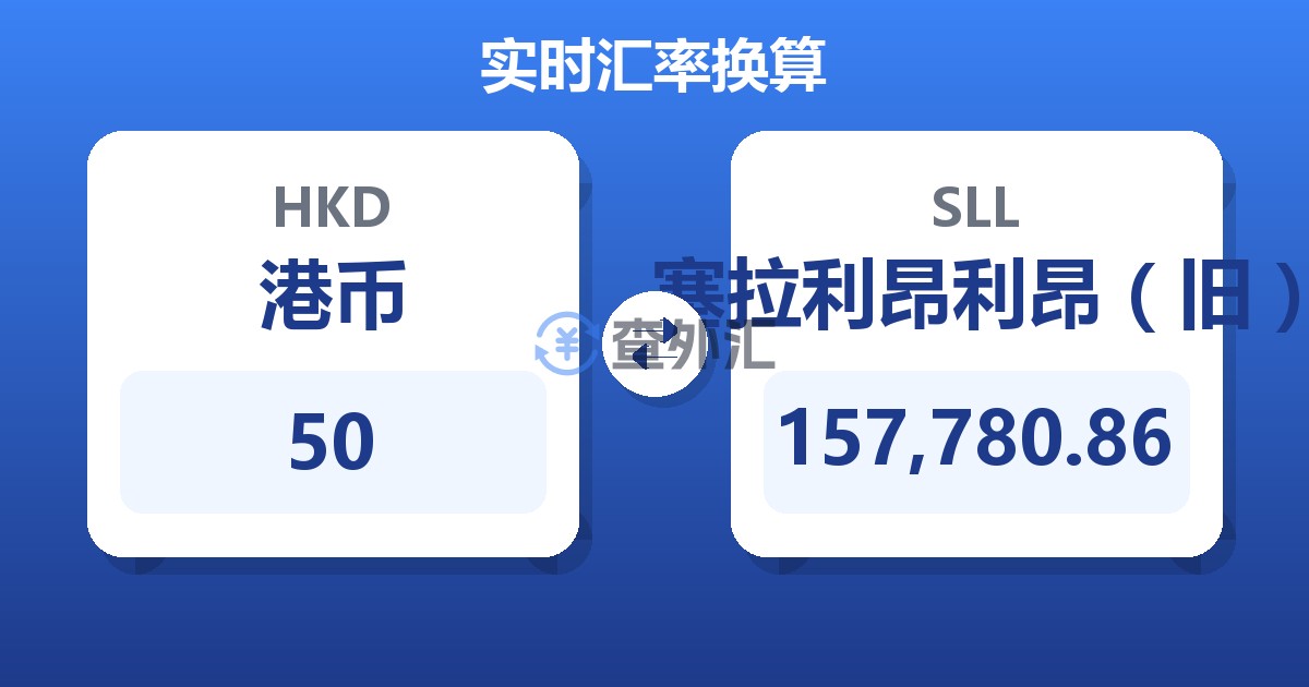 50港币兑塞拉利昂利昂（旧）