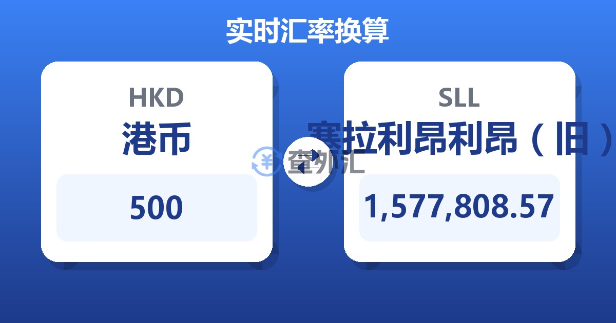 500港币兑塞拉利昂利昂（旧）
