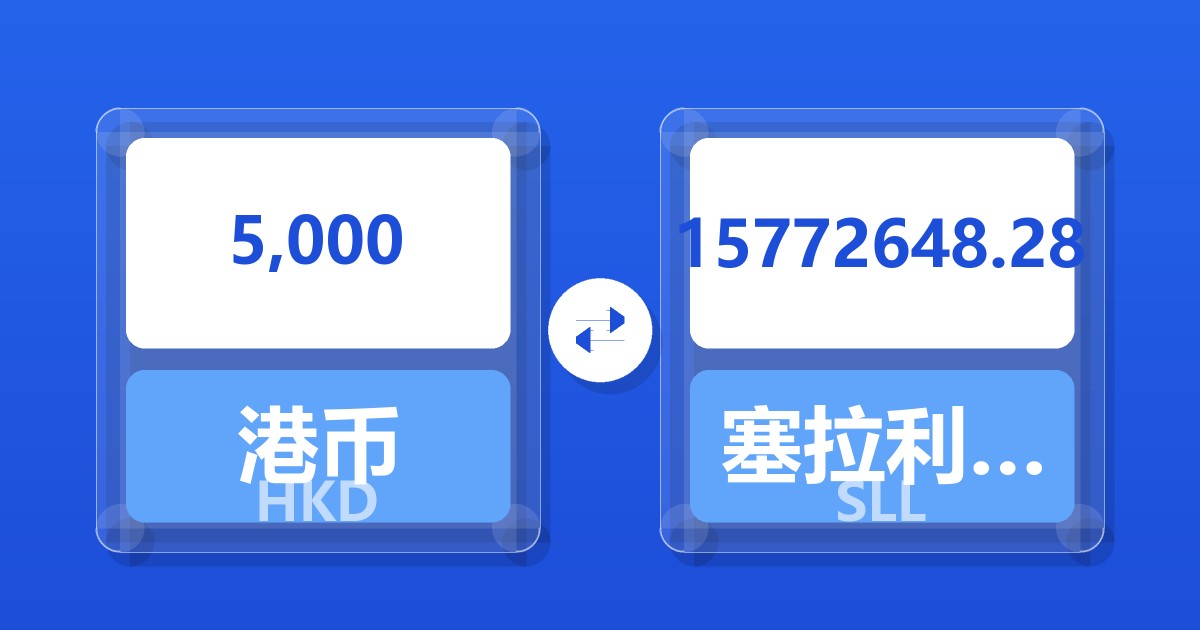 5,000港币兑塞拉利昂利昂（旧）