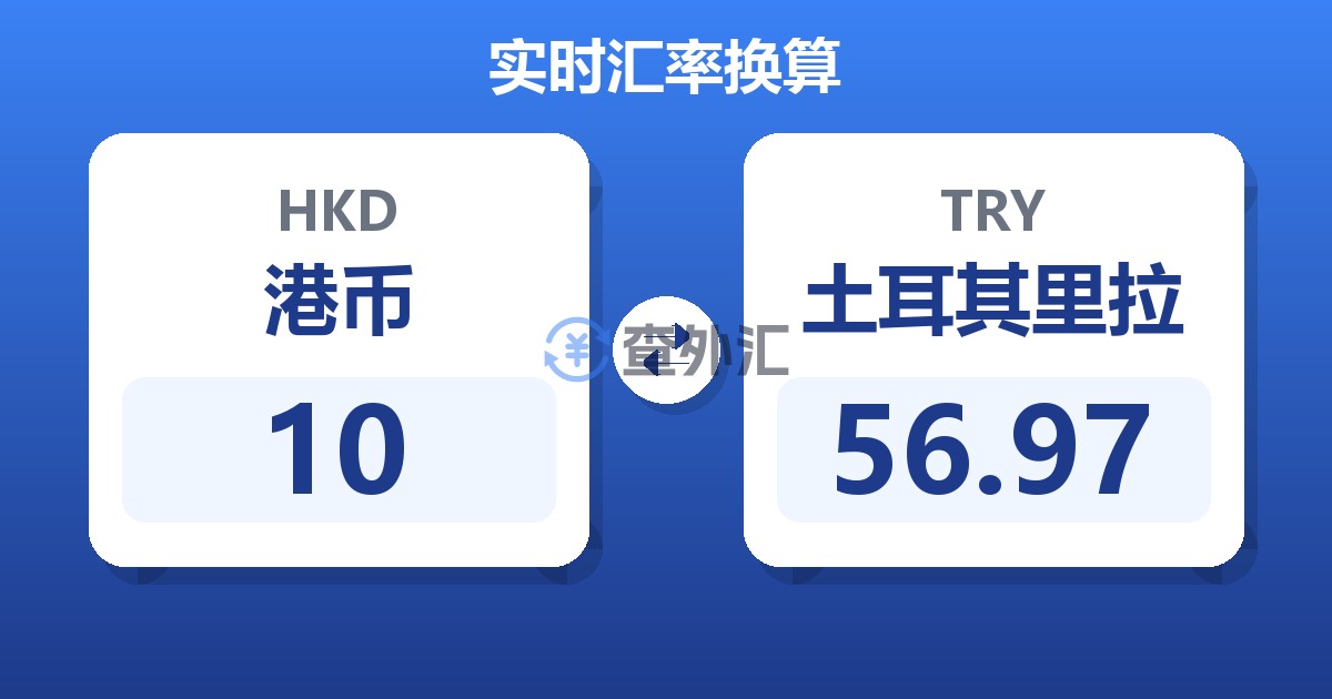 10港币兑土耳其里拉
