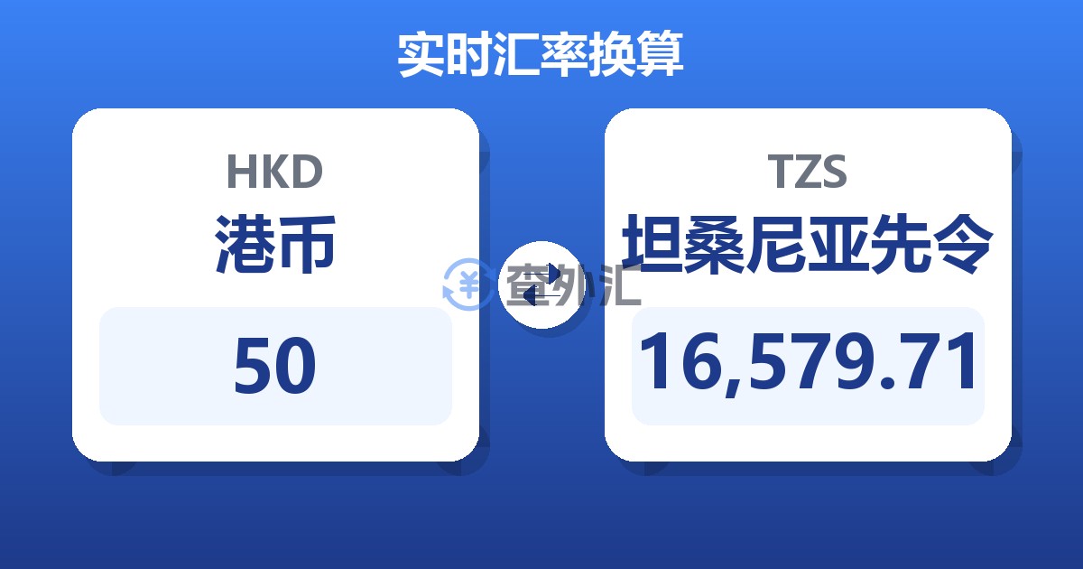 50港币兑坦桑尼亚先令