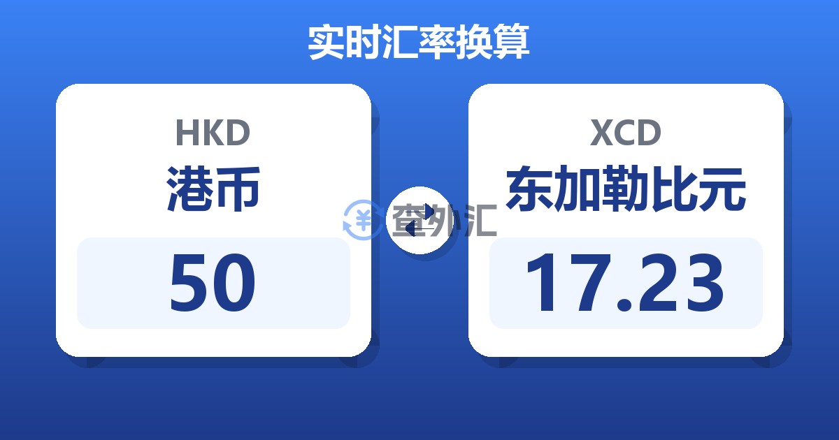 50港币兑东加勒比元