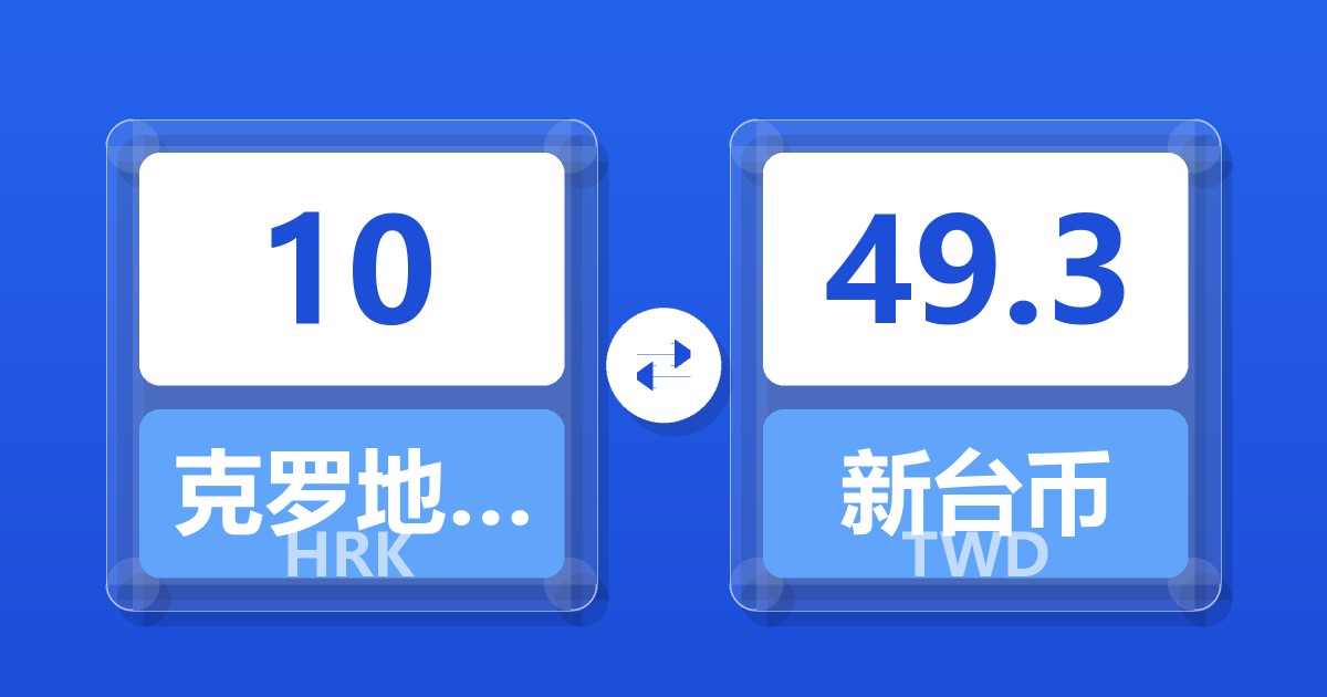 10克罗地亚库纳兑新台币