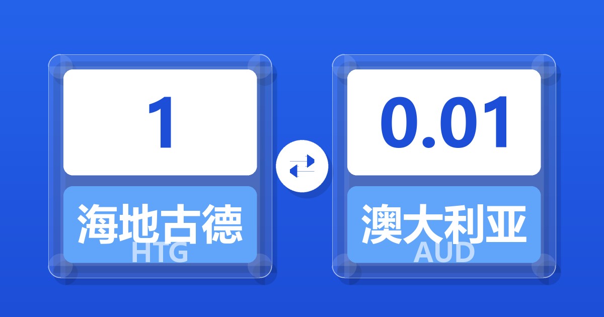 1海地古德兑澳大利亚元