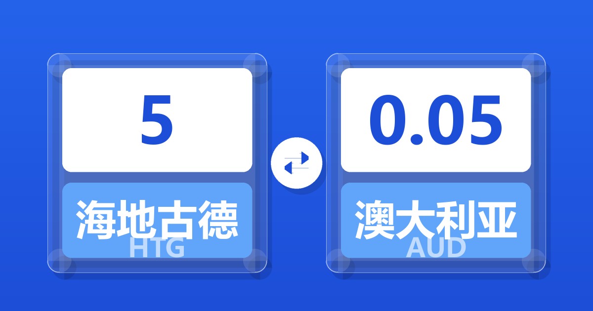 5海地古德兑澳大利亚元